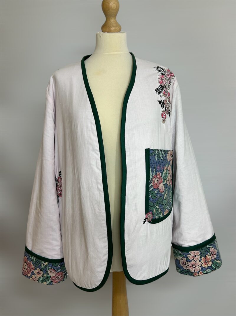 Veste réversible fleurie broderie XXL Naray – Image 6