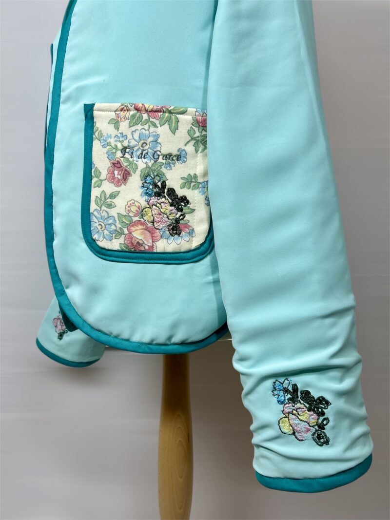 Veste réversible turquoise et fleurs Naray – Image 12