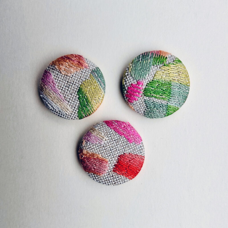 Trio de broches upcyclées