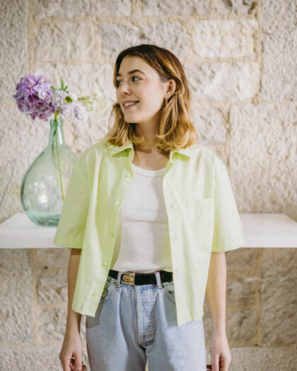 chemise upcyclée en coton faite en France