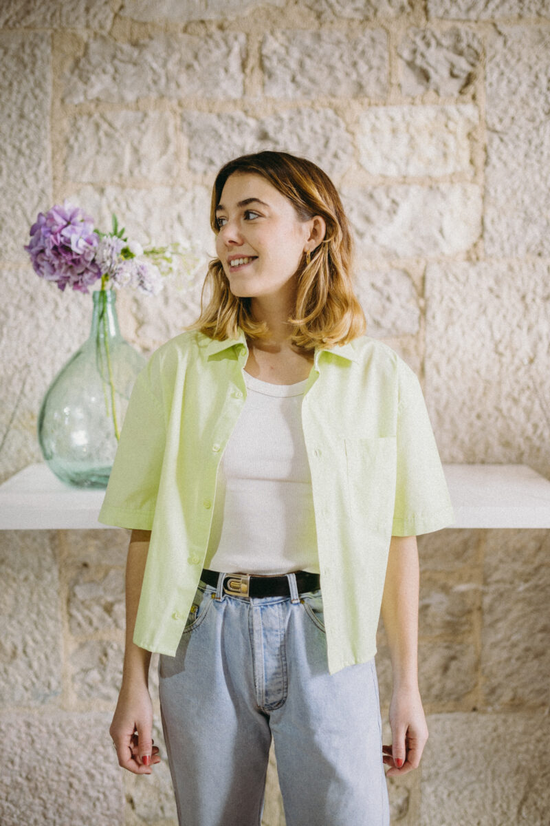 chemise upcyclée en coton faite en France