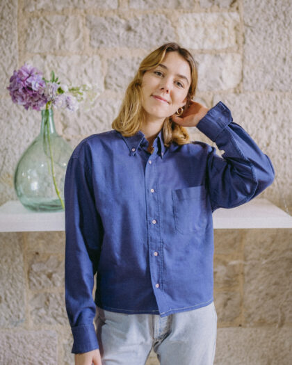 chemise upcyclée en coton faite en France