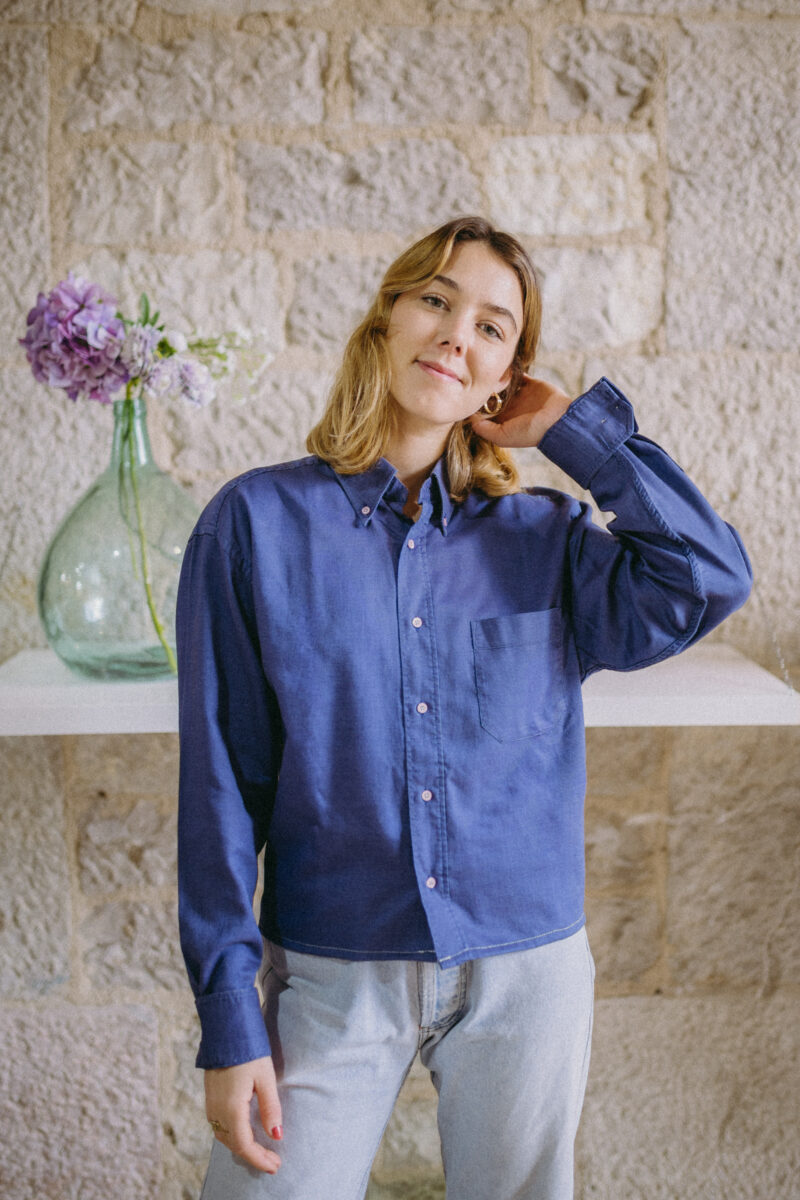 chemise upcyclée en coton faite en France