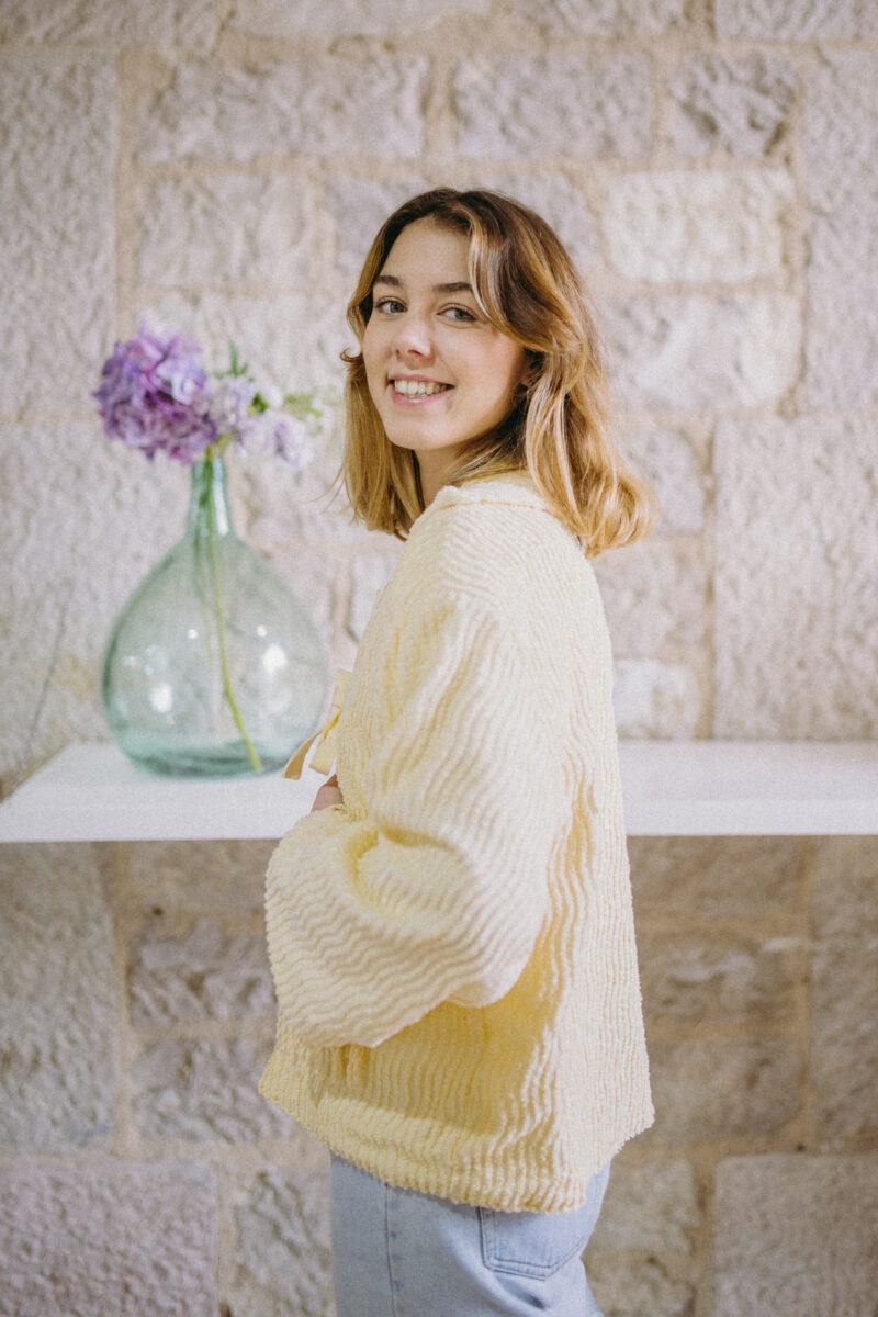 Veste "Loulou" upcyclée jaune – Image 3