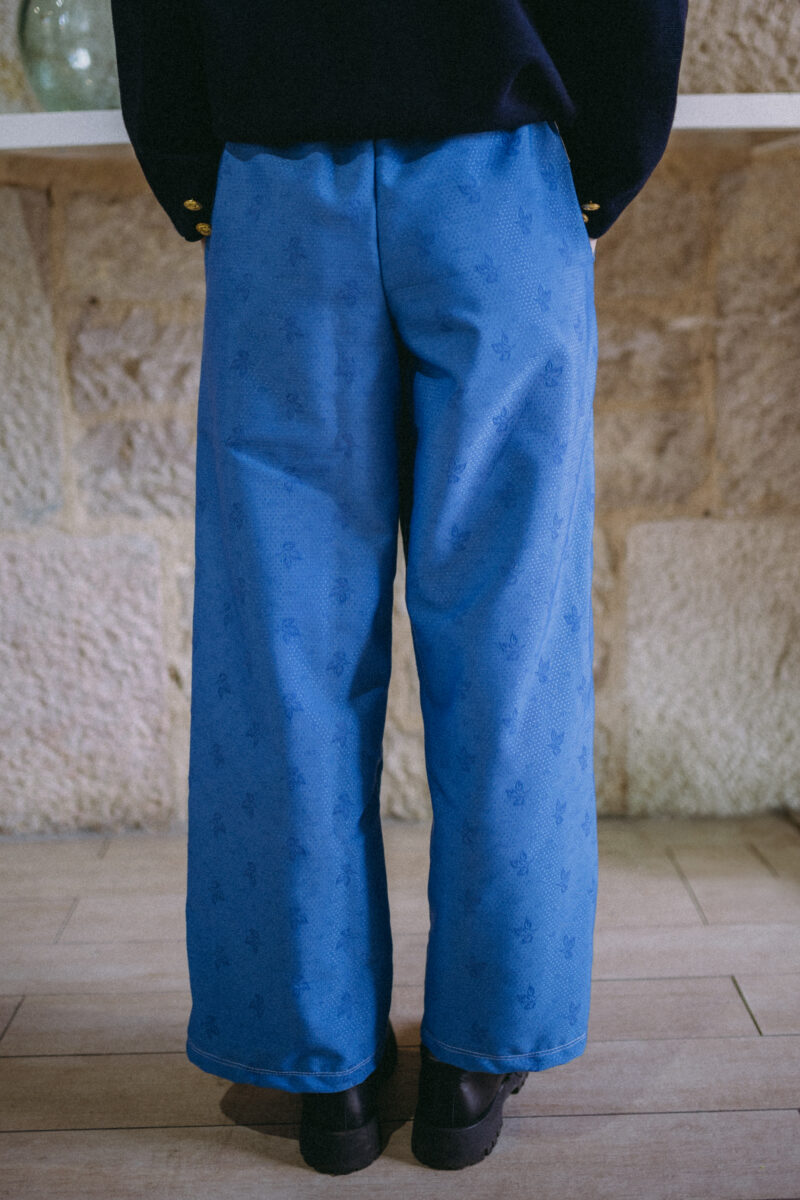 Pantalon femme upcyclé bleu – Image 3