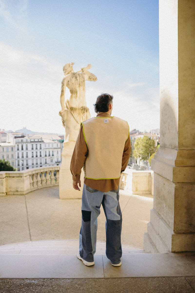 gilet en laine upcyclé fait en France