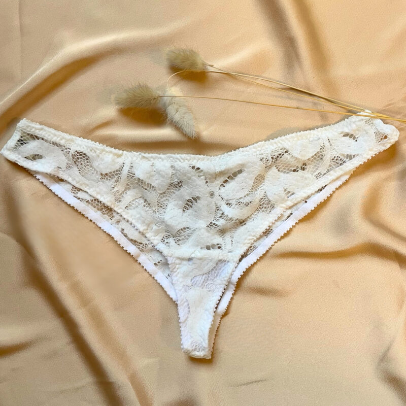 Tanga Nuaje Dentelle blanche – Image 2